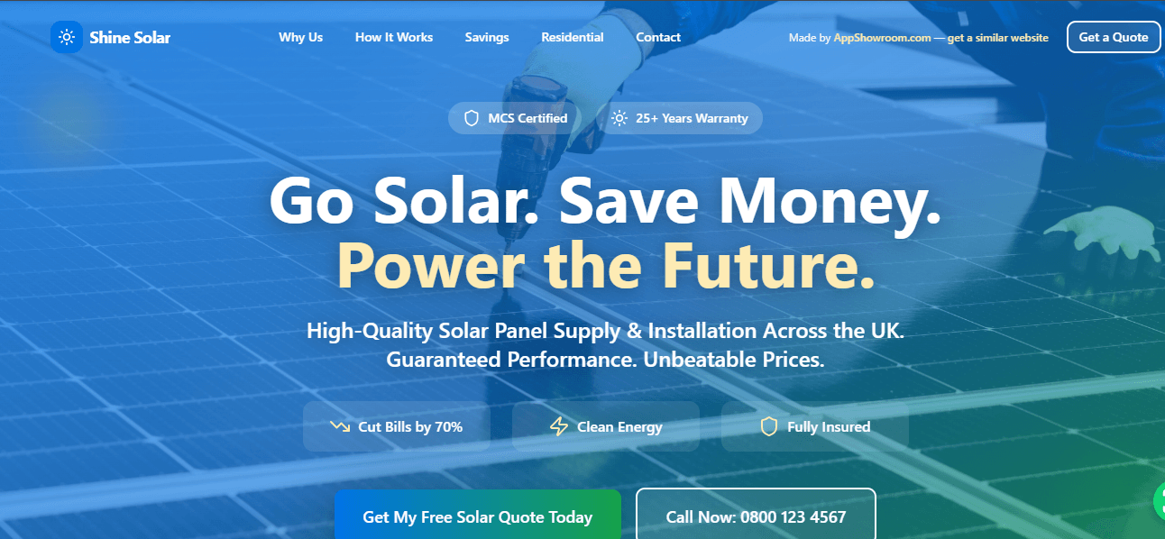Shine Solar - Solar Panel Supply & Installation Website